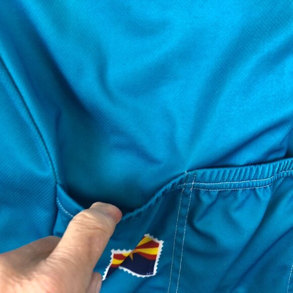 Lot of Two Men's Athletic Cycling Jersey Shirt M/L Red Blue Short Sleeve Zoot - Picture 14 of 16